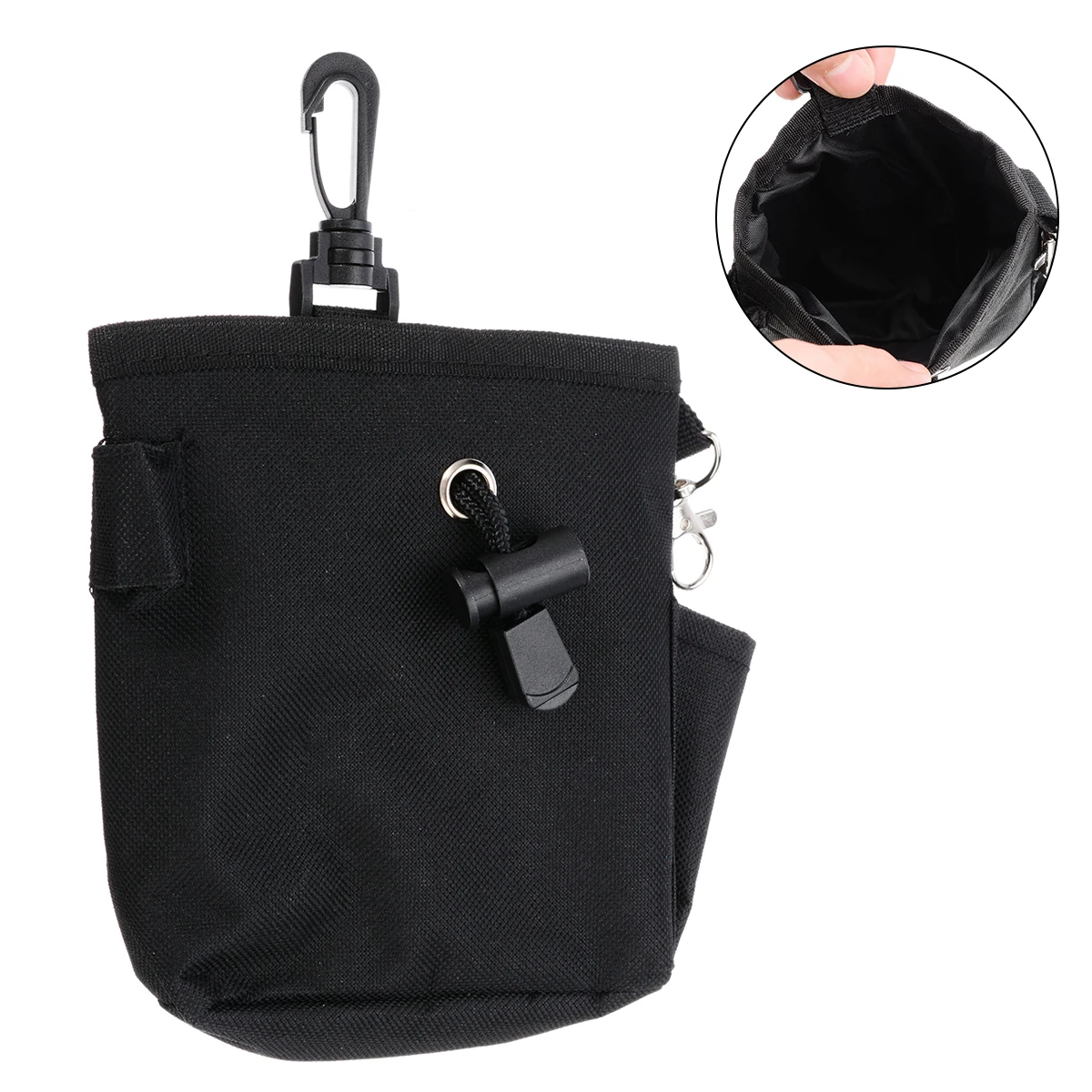 

Black Training Pet Bags Belt Bag Snack Bait Treat Dog Puppy Feed Pouch Bag Food Waist