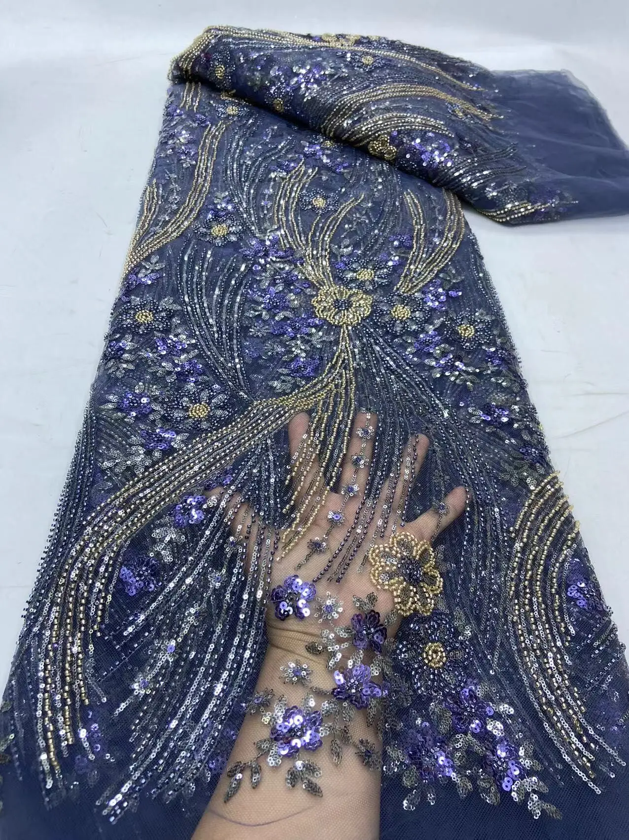 5 ярдов Африканская Хлопковая кружевная ткань 2024 Высококачественная швейцарская