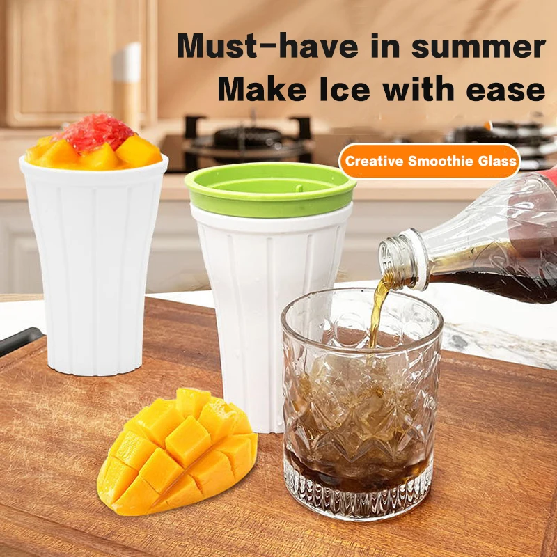 C5 Quick-Frozen Ice Cube Mould Tray Maker Smoothie Cup Squeeze Milkshake Bottle Pinch Fast Cooling Cup Ice Cream Slushy Maker