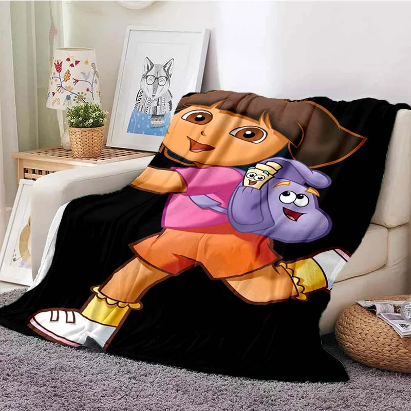 D-Dora the Explorer Adventure мультяшное одеяло чехол на диван мягкое пушистое Фланелевое