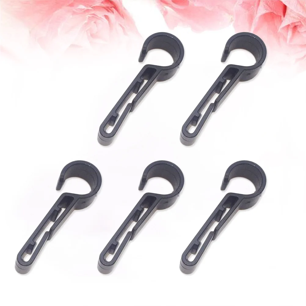 

5pcs Seat Belt Stop Buttons Anti-slip Safety Headlamp Clasp Buckle Retainers (Black)