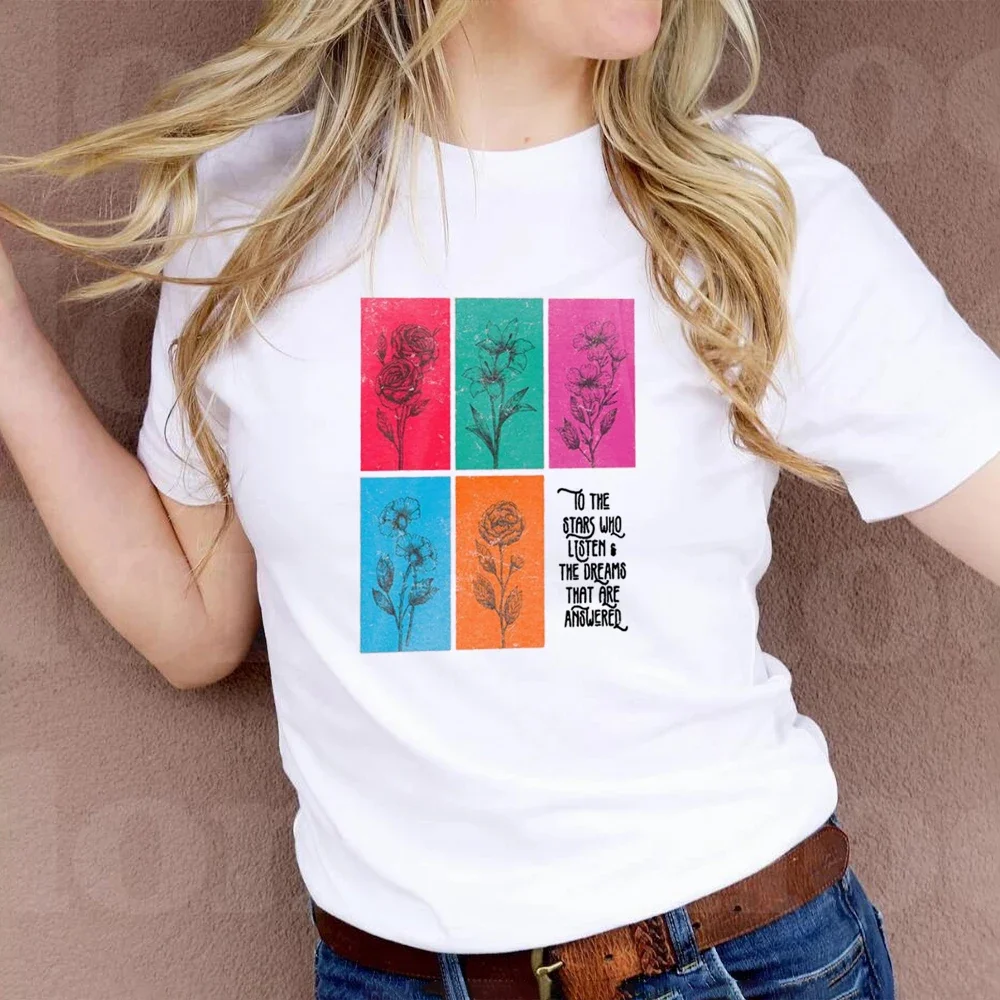 Женская классическая футболка с цитатами ACOTAR Velaris SJM