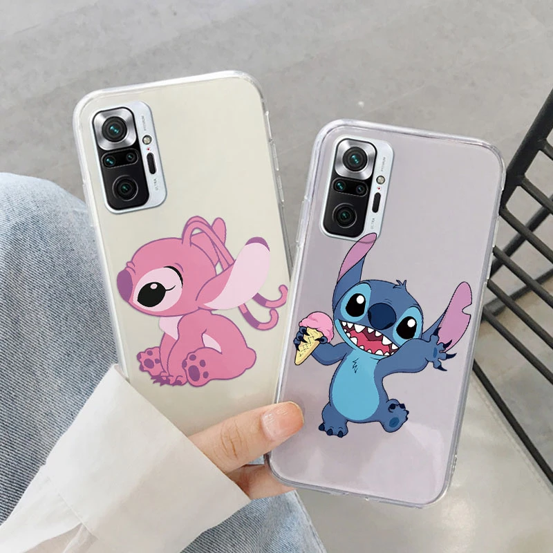 Забавный чехол Stich Monster для Redmi Note 10 Pro Max 10S 10T телефона с аниме мягкий прозрачный