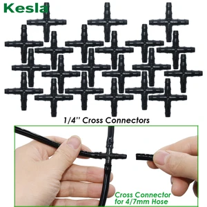 10 шт., соединительный колючий разъем 14 дюйма для 4 мм микро-труб для 47 мм ПВХ шланга, садового орошения, Соединительный адаптер