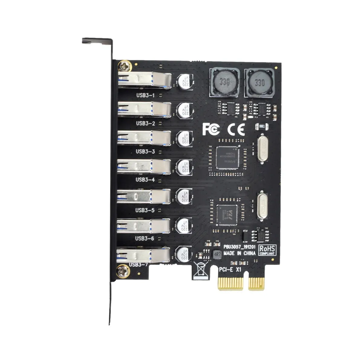 

CY 7 Ports PCI-E to USB 3.0 HUB PCI Express Expansion Card Adapter 5Gbps for Motherboard