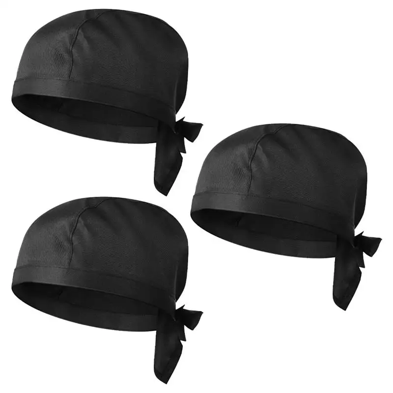 

3Pcs Kitchen Chef Hats Pirate Chef Hat Waiter Uniform Bakery BBQ Grill Hat Chef Hat Kitchen Catering Skull Chef Caps Turbans