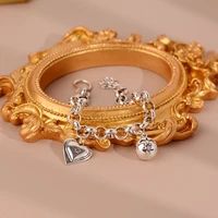 heart ball pendants womens bracelets on hand steampunk luxury bangle fashion summer jewelry gift female accessories jewellery