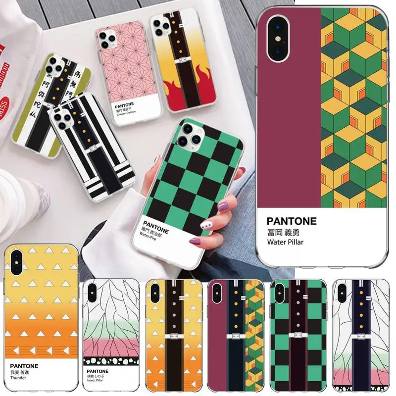 

Anime Demon Slayer Pattern Phone Case For iphone 13 12 11 Pro Mini XS Max 8 7 Plus X SE 2020 XR Silicone Soft Cover