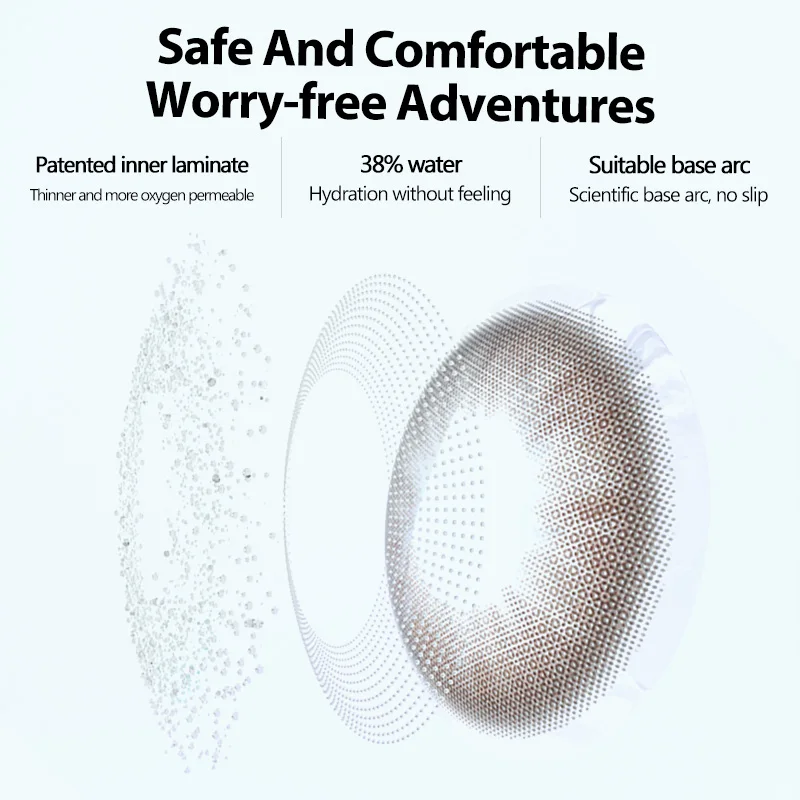 KILALA Natural Color Contact Lenses Half-Yearly Lens  Lenses for Vision Diopter Correction With Degree0 to -10 1 Pair/2PCS