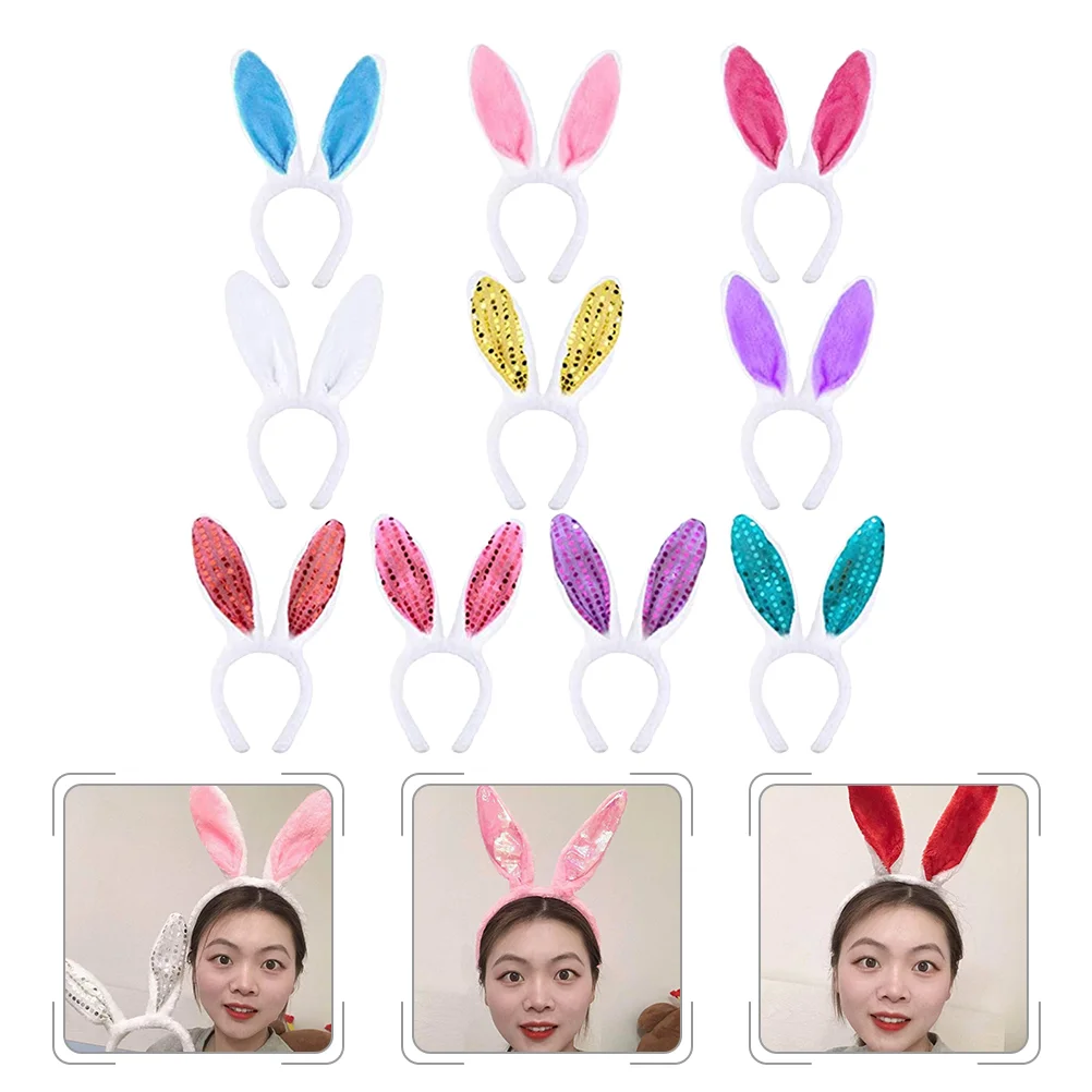 

10 Pcs Headbands Bunny Ear Party Kids Hairpin Rabbit Hoops Ears Headdress Costume Child