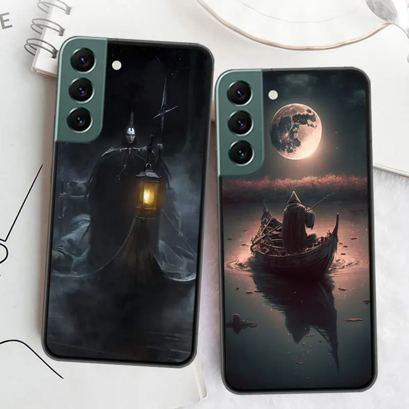 Телефон Hell Styx Ferryman для Samsung Galaxy S24 S22 Ultra S21 Plus S20 S23 FE Чехол S10 5G S10E S9 Силиконовый