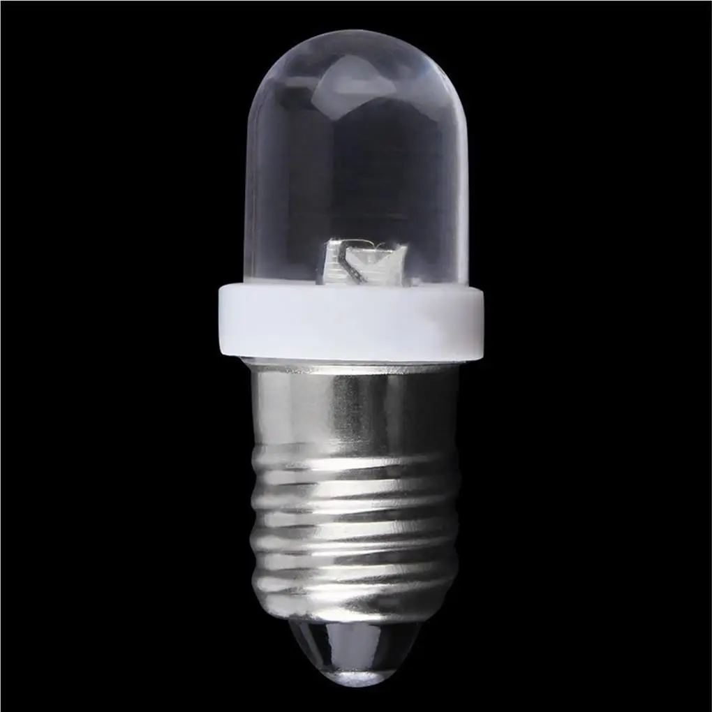 

E10 LED Indicator Bulb Screw Base 6V DC Illumination Bulbs Automobile Instrument Lamp Light Low Power Consumption Plug and Play