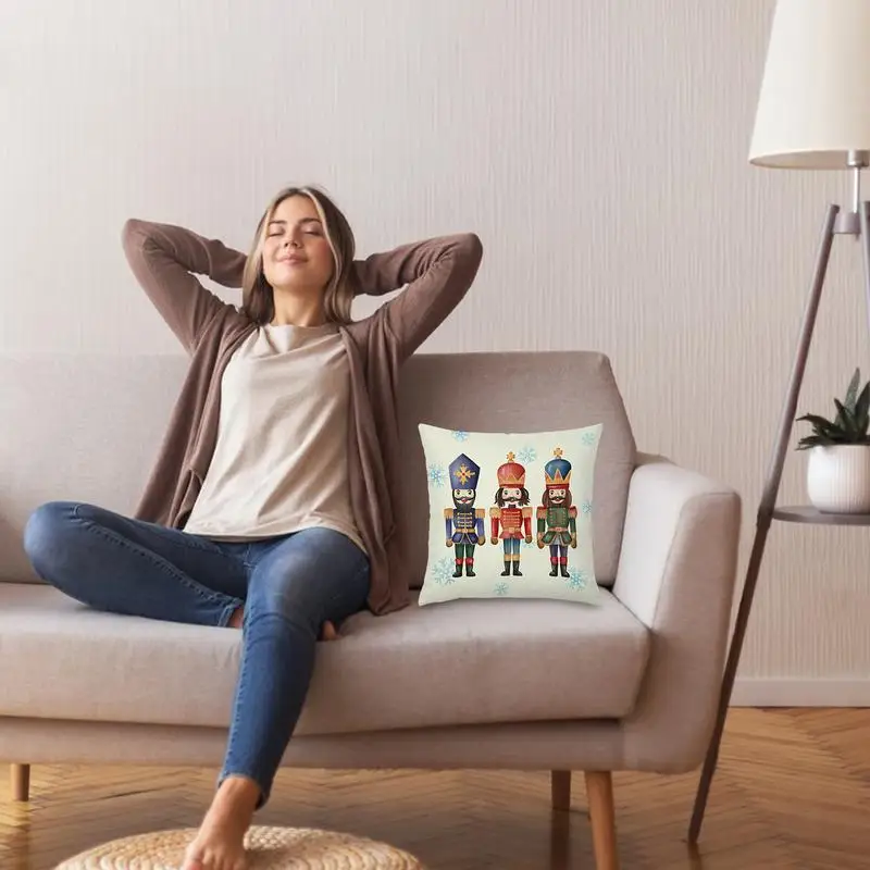 

Cartoon Christmas Doll Pillowcases Throw Pillowcase Cushion Linen Covers Decoration Sofa Pillow Cushion for Christmas Party