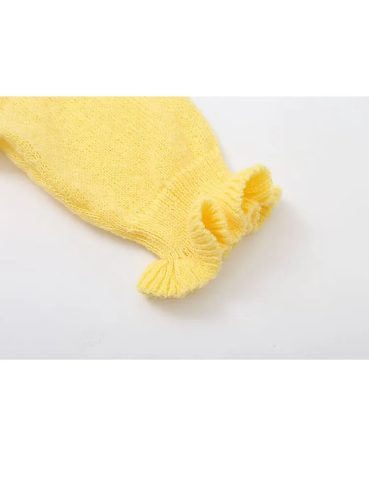 Женский осенний кардиган HH TRAF с круглым вырезом и рукавами-лепестками