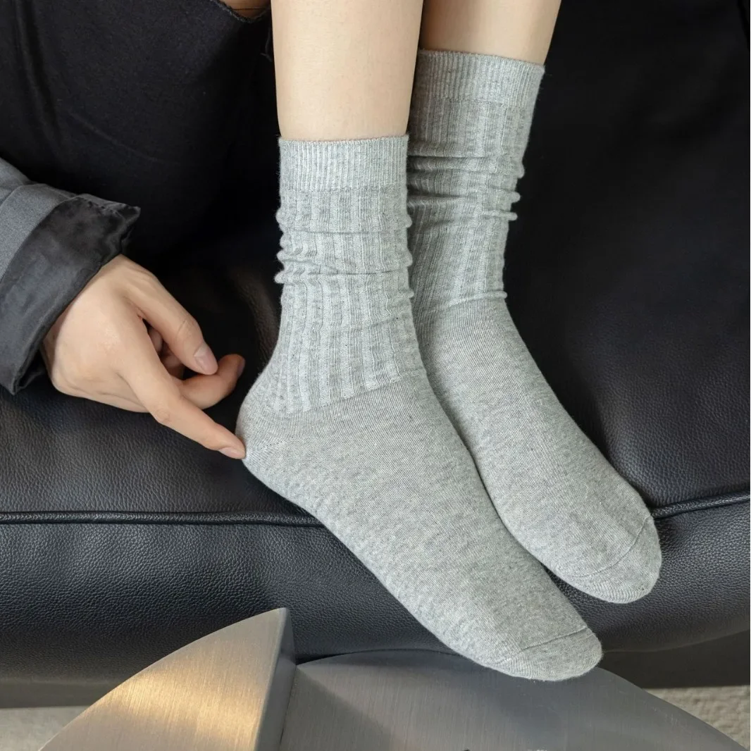 Женские носки осенне-зимние модные вязаные хлопковые длинные женские уличные в