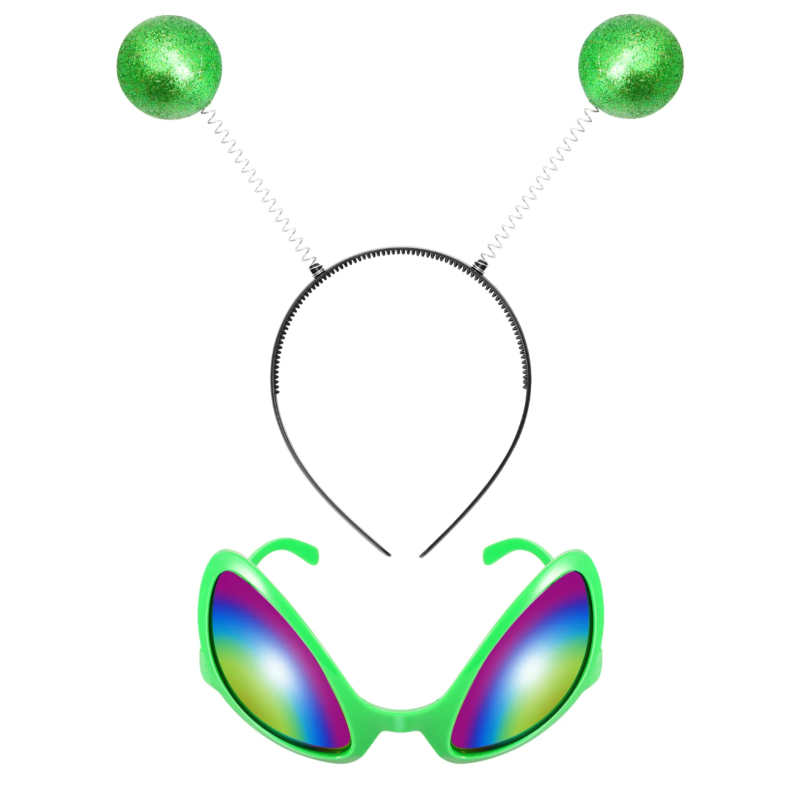 1 Set Alien Sunglasses Headband Adult Party Costume Accessories Cosplay Headband Funny Sunglasses