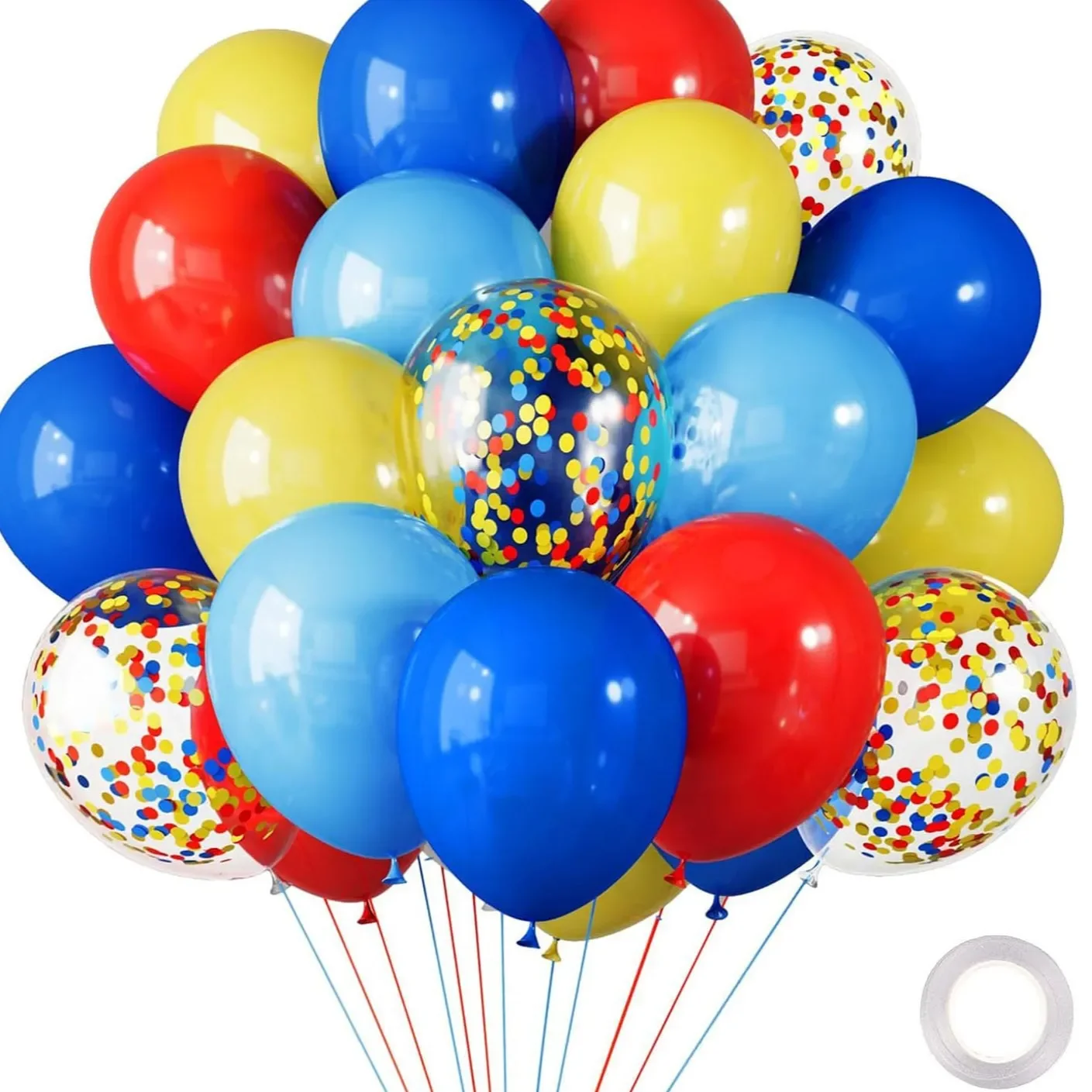 

Латексные шары 30 шт., белый, розовый, синий, золотой, с блестками