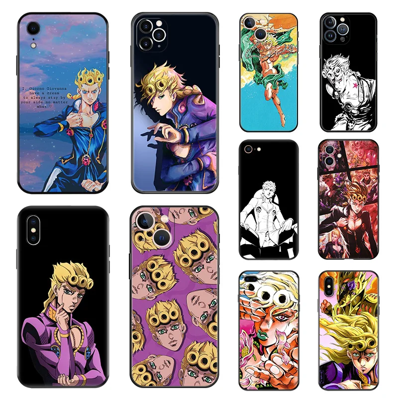 Матовый чехол для телефона iPhone, мягкий чехол для iPhone 15 Pro Max, 14, 12, 11, 13 Mini, 7, 8 Plus, XS, SE, X, XR, день Джованны, Джоджо невероятные приключения