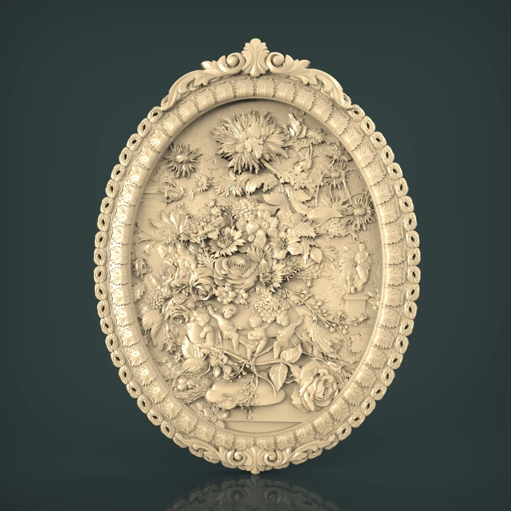 

Моделирование с оленем и животными, модель с низким рельефом 3D STL для фрезерного станка с ЧПУ, гравировка и рельефная 3D-печать, поддержка ZBrush ...