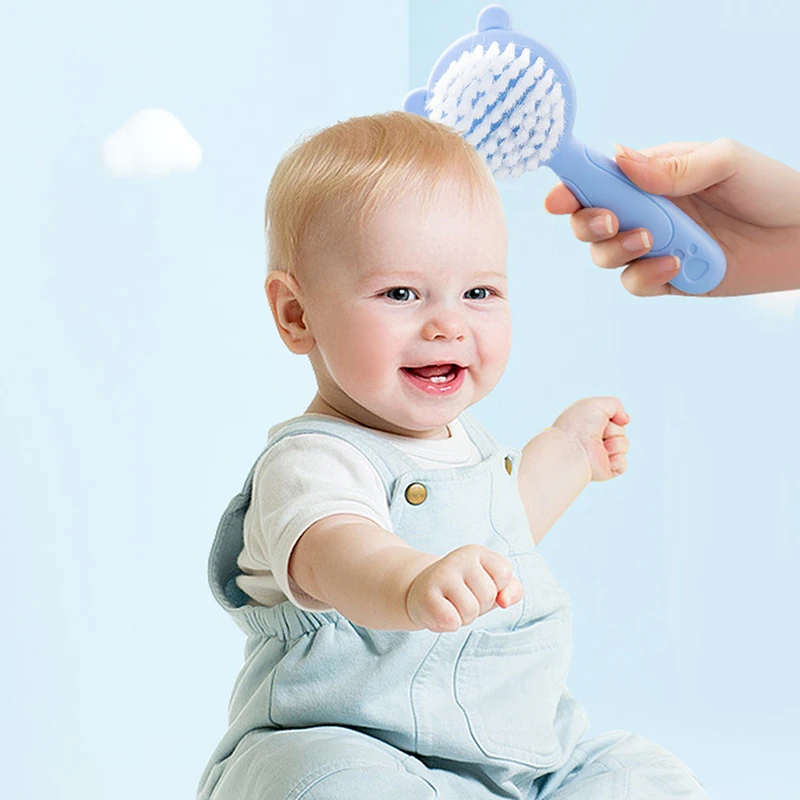 

2Pcs/Set Cute Kids Baby Hair Brush and Comb Set for Newborns & Toddlers Baby Brush Soft Bristles Perfect Baby Gift