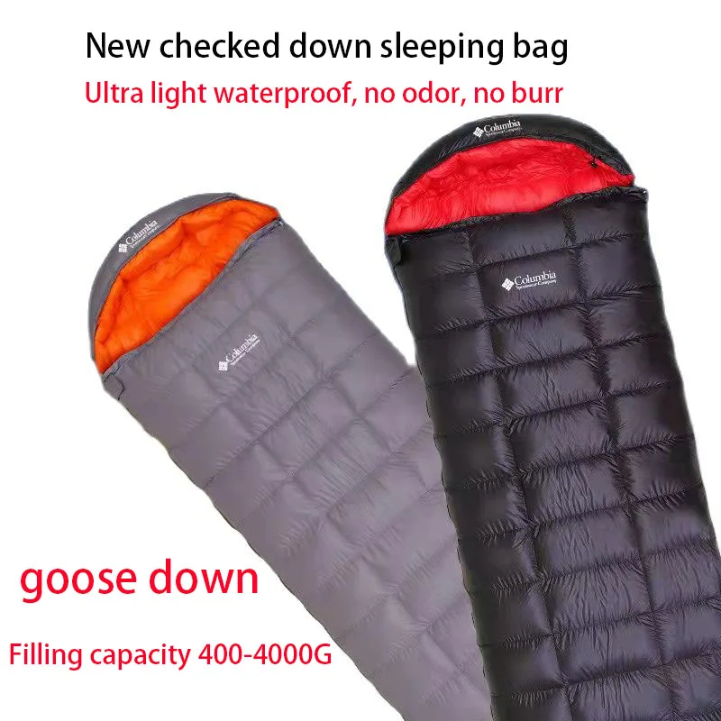 

Down Sleeping Bag - 30 degrees below zero Columbia outdoor camping adults super light goose cold proof, waterproof, thicken