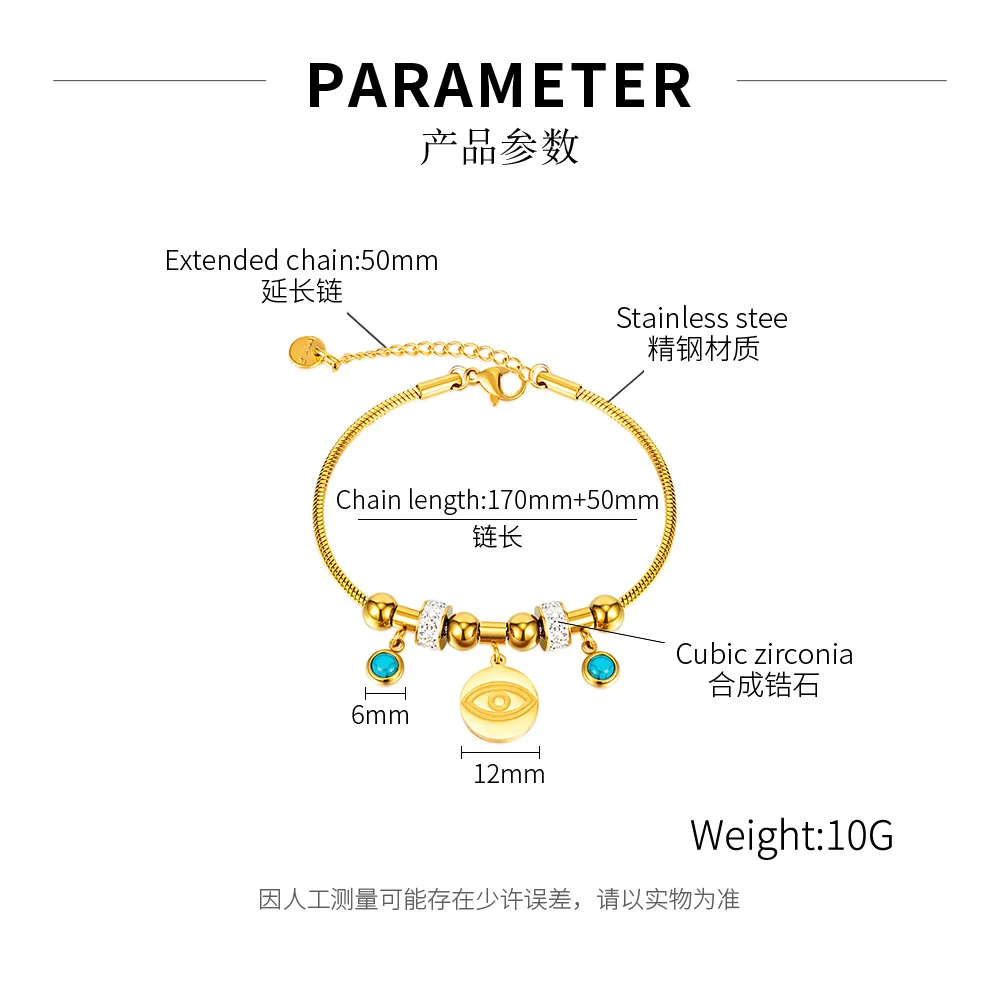 The Ins Wind Personality Devil's Eye Hand Jewelry Wholesale Stainless Steel Snake Bracelet Women