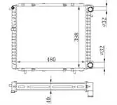 

Радиатор двигателя для BRN038040 (480 × 40) R19 88-ручной