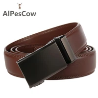 formal 3 0cm width luxury 100 alps cowhide ratchet belt waistband genuine leather waist strap for men high quality designer