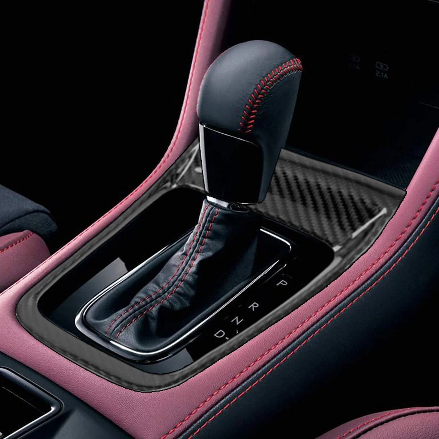 Фото Для Subaru WRX STi 2014-2021 настоящий карбоновый автоматический механизм переключения передач, панель, декоративная крышка, накладка, автомобильные аксессуары, 1 шт. №2