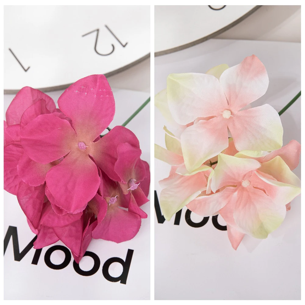 

10pcs Artificial Hydrangea Flower Silk Flowers Wedding Party Showcase Decoration For Decorating Home Garden Meeting Room