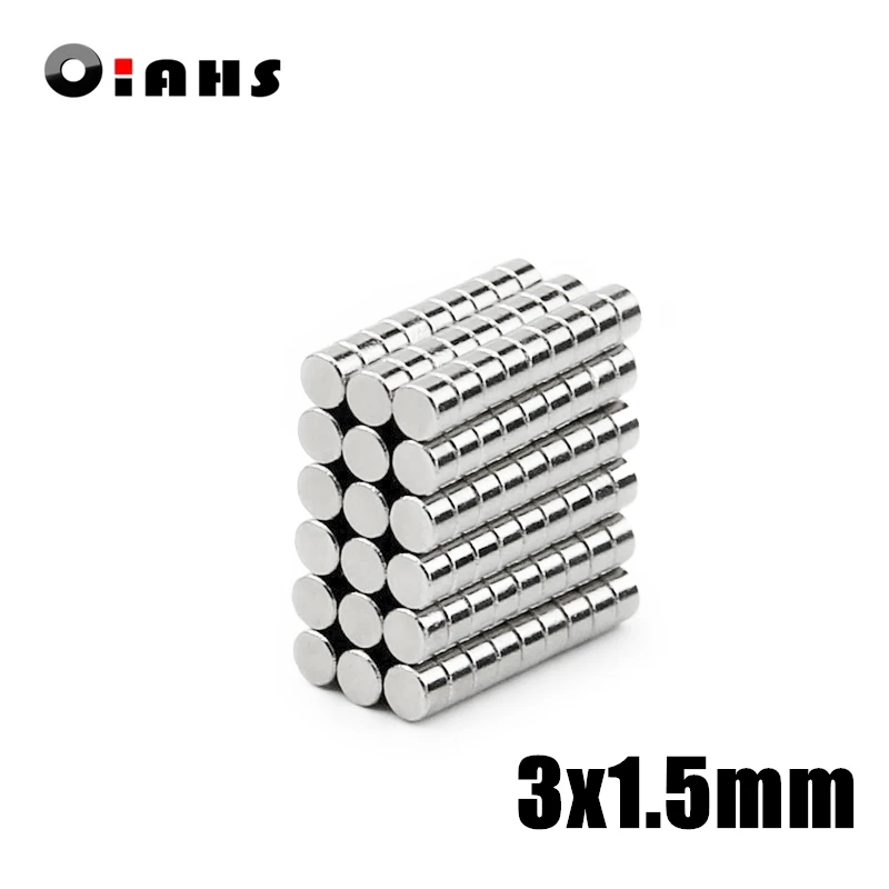 

Неодимовые магниты NdFeB N35, 50000 шт., 3x1,5 мм, диаметр 3*1,5 мм