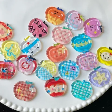 Прозрачные фруктовые пуговицы Decora