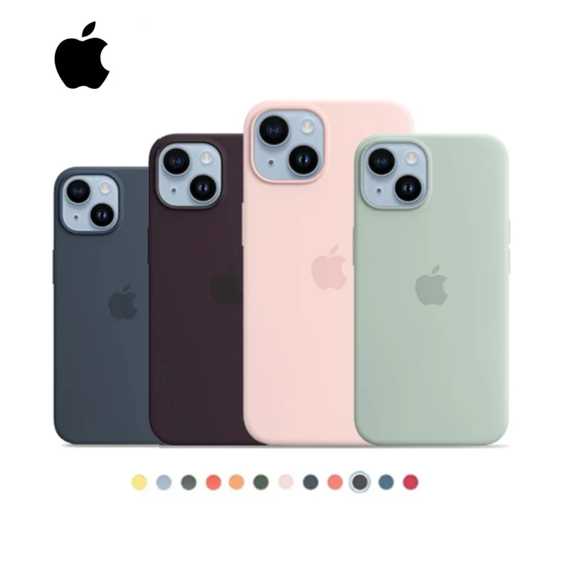 

Оригинальный магнитный чехол Apple Magsafe из жидкого силикона для iPhone14 12 13 Pro Max Mini, чехол с полной защитой для беспроводной зарядки