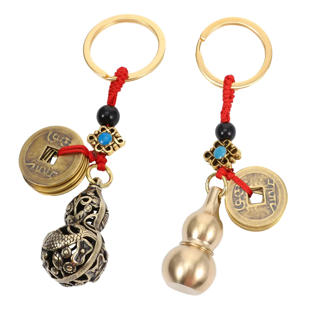 

Keychainkey Pendant Chinese Charm Gourdcharms Wu Lou Ornament Lucky Fortune Car Statue Handbag Luck Keychainsnew Cattle Calabash