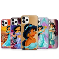 jasmine aladdin phone case for iphone 13 12 11 pro max mini xs x xr 8 7 plus 6s 6 se 2020 transparent cover