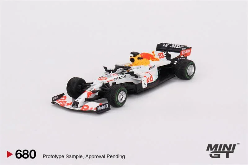Мини GT Mijo 1:64 2021 F1 RB Racing RB16B турецкий GP белый #33 Max / #11 S. Перез литая модель автомобиля