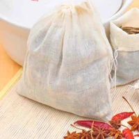 3pcsset mesh bag cotton linen reusable food filter mesh bag nut milk bean muslin fish soup cook boiling spice filter