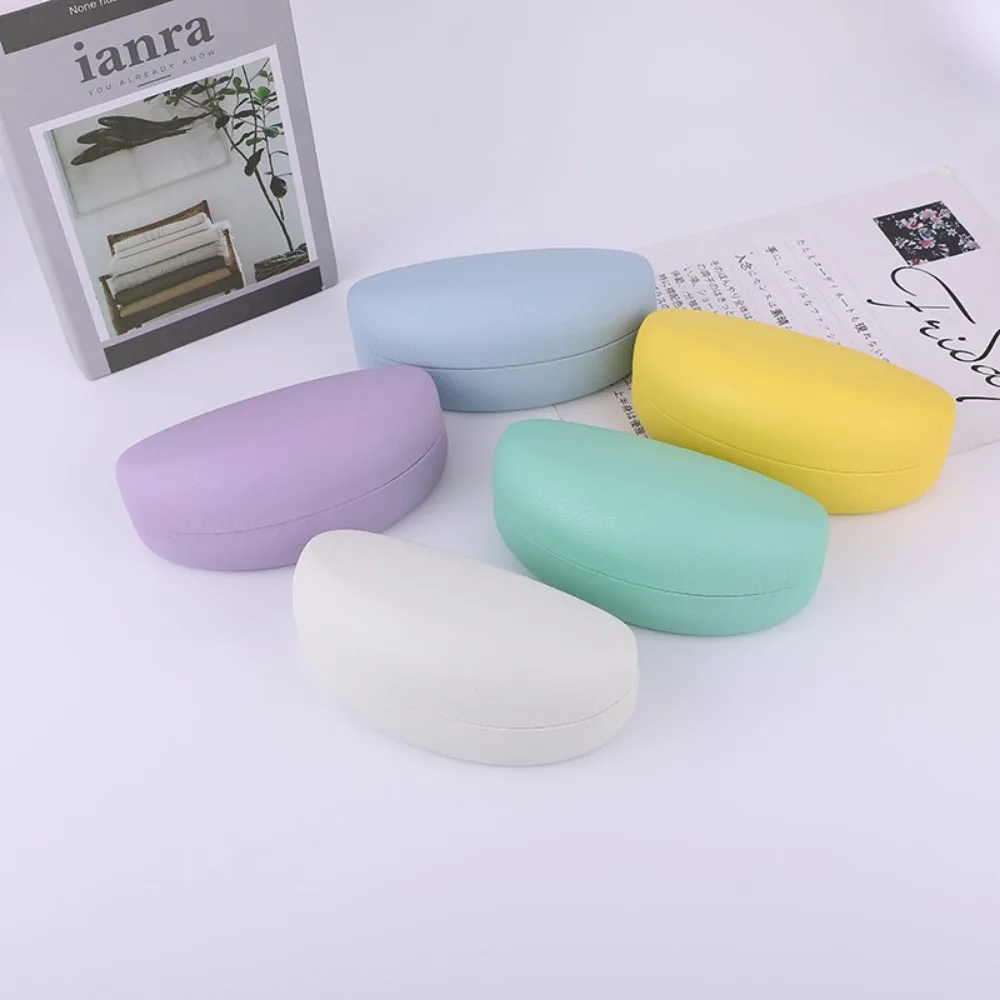 

Портативный цветной кожаный чехол для мужчин и женщин, футляр для солнцезащитных очков, чехол для солнцезащитных очков, железный футляр