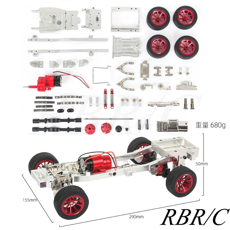 

Радиоуправляемый автомобиль RBR/C WPL D12, детали с дистанционным управлением, 1:10 Плоская Металлическая шасси для бега и дрифта, модифицированные игрушечные аксессуары «сделай сам» R892