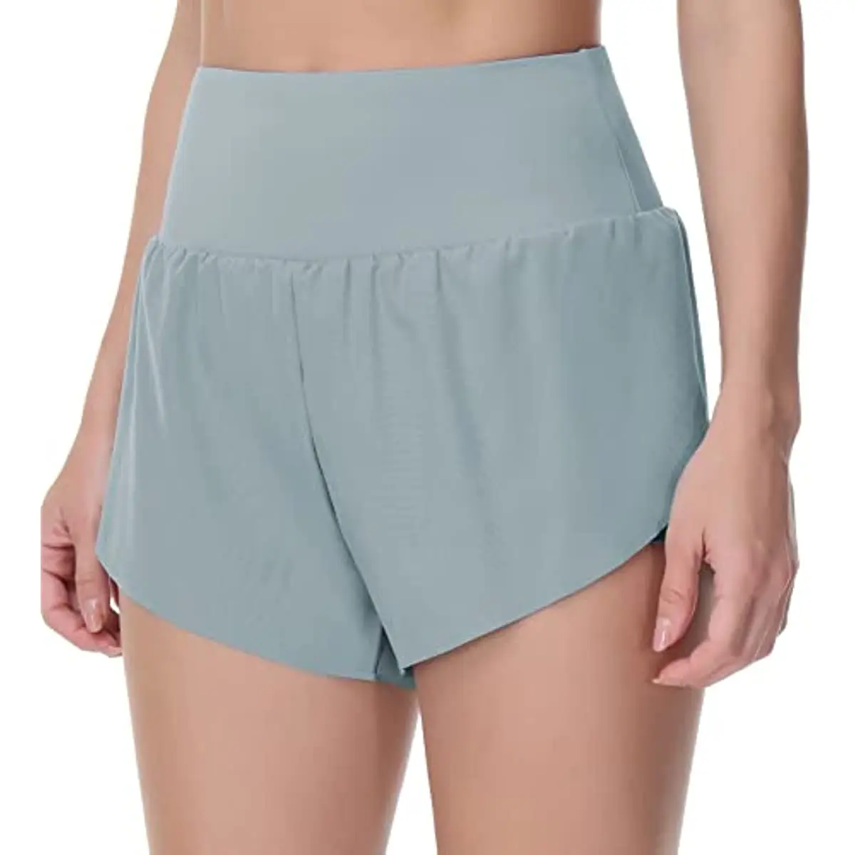 THE GYM PEOPLE Women’s Quick Dry Running Shorts Mesh Liner High Waisted Tennis Workout Shorts Zipper Pockets