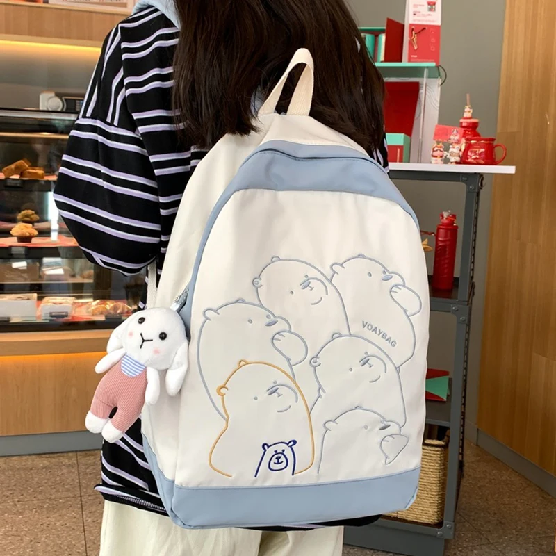 

Preppy style Anime Women Backpack Japanese Harajuku high school college student school bag large capacity kawaii travel backpack