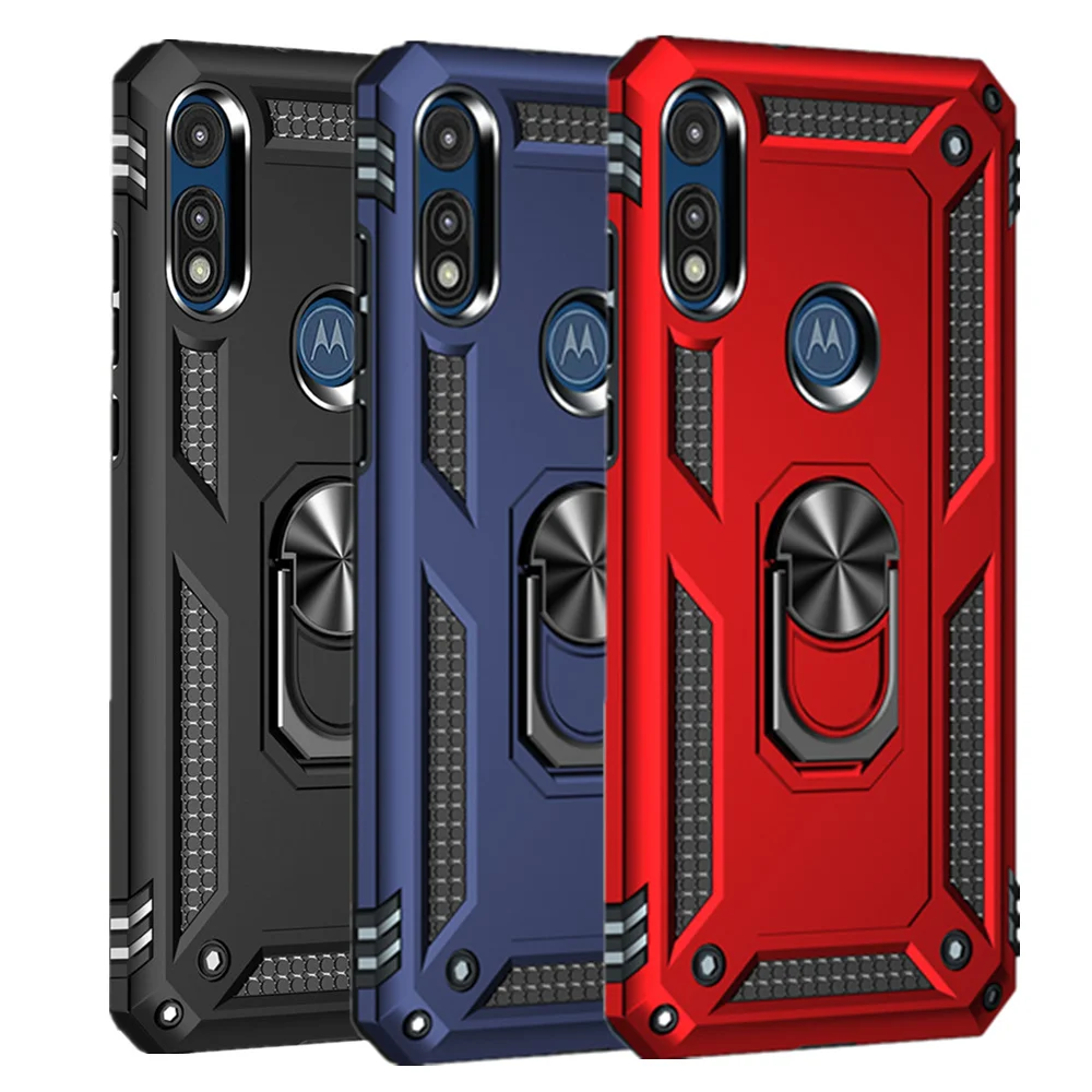

Moto E 2020 For Motorola Moto E7 Case Shockproof Armor Stand Holder Car Ring Phone Case for Moto E 2020 E(2020) Back Cover