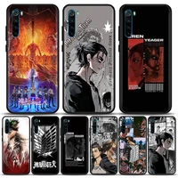 anime attack on titan eren yeager phone case for xiaomi redmi 9 9c nfc 9t 10 10c 6 7 8 a k40 k50 pro plus soft shell cover cases