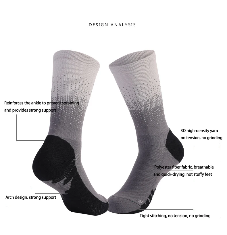 Trendy Tube Socks Thickened Towel Bottom Men's and Women's Sports Socks Basketball outdoor sports