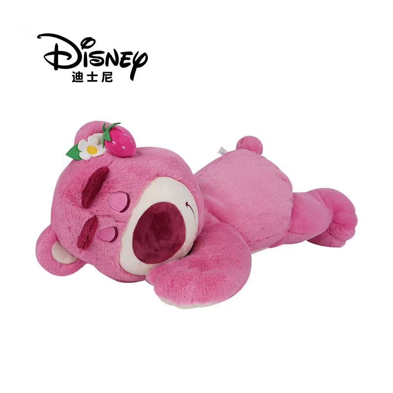 

Disney Genuine Cute Sleeping Face Lying Strawberry Bear Plush Doll Kawaii Pillow Cushion Sleeping Cartoon Doll Children's Gifts