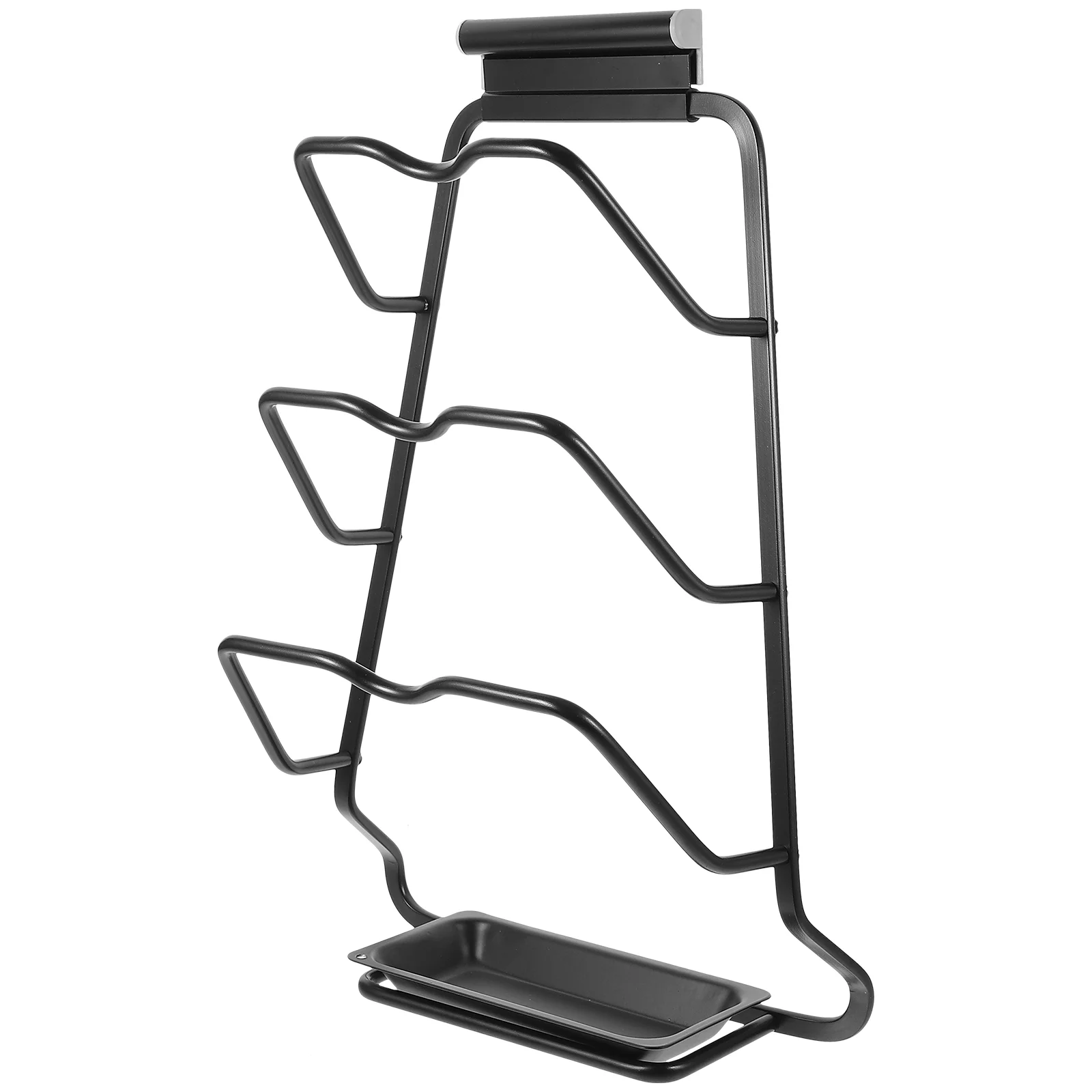 

Home Pot Lid Organizer Rack Decorative Reusable Kitchen No Punching Restaurant Pan Cover