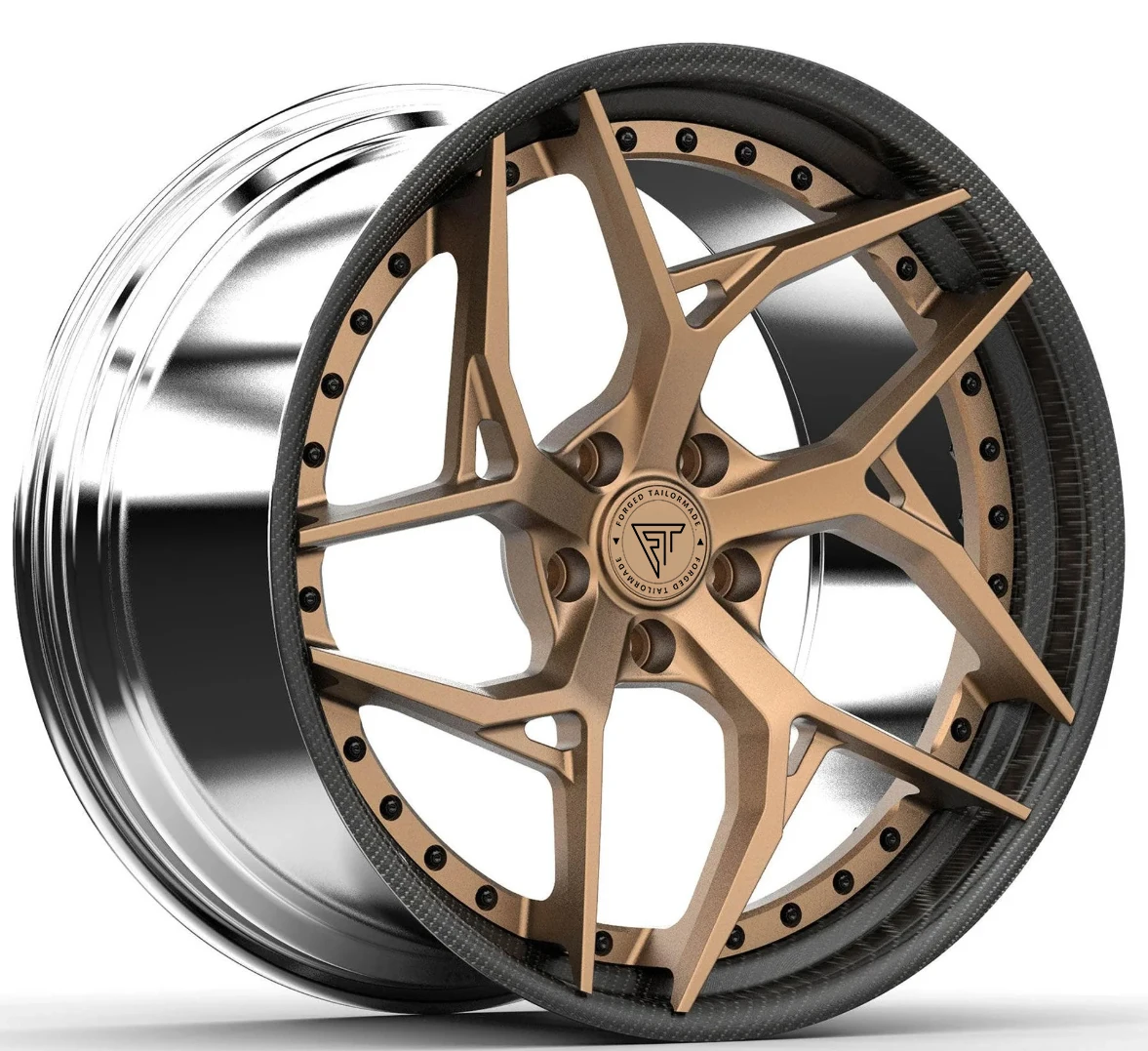 Hanrui карбоновое волокно 2-Piece кованые колеса 20x10 21x13 Для C8 Corvette Z06 / E-RAY