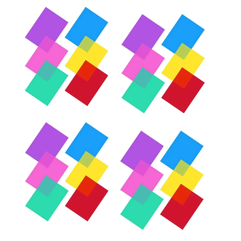 

Hot TTKK Pack Of 24 Colour Films Gel, Transparent Coloured Film, Heat Resistant For Lamps, Coloured Filter (30 X 21 Cm)