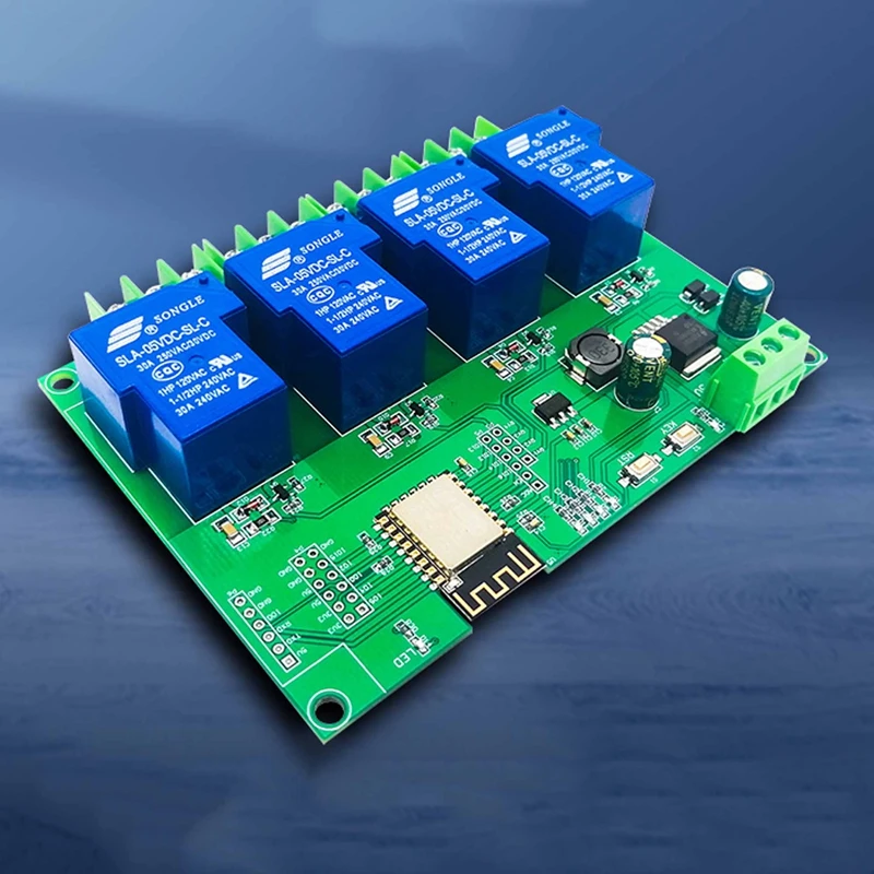 

DC7-28/5V ESP8266WIFI Quad 30A Relay Module ESP-12F Development Board