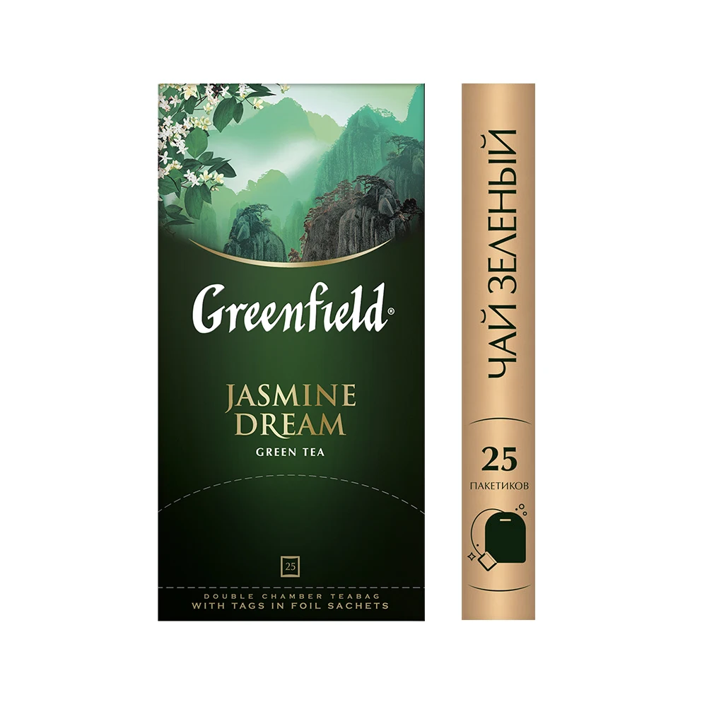 Greenfield Jasmine Dream чай зеленый ароматизированный 25 пакетиков по 1 8 г. - купить выгодной